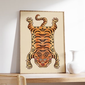 Impresión de tigre vintage, póster publicitario vintage, arte animal, impresión animal, póster de tigre, regalo animal, naturaleza, idea de regalo, A1/A2/A3/A4
