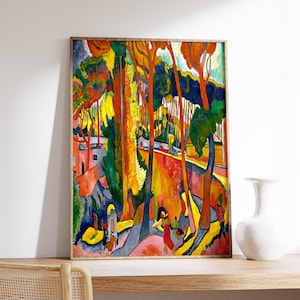 Andre Derain Poster, The Turning Road, Fauvist Print, Expressionist Art, Fashionable Decor, Famous Art, Scenery Wall Art, Floral Print