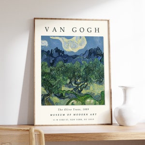 Van Gogh Exhibition Poster, The Olive Trees, Van Gogh Art Print, Floral Wall Art, Floral Garden Art, Gift, Floral Gift, A1/A2/A3/A4