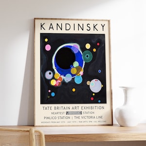 Pôster de Wassily Kandinsky, impressão de exposição de Kandinsky, arte de Kandinsky, impressão, impressão de arte Bauhaus, pôster abstrato, presente de arte, A1/A2/A3/A4