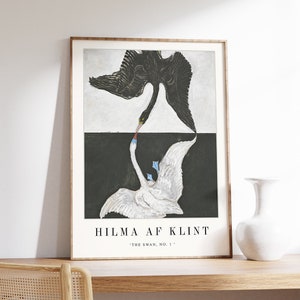 Hilma Af Klint Art Print, The Swan No1, Abstract Art Poster, Hilma Af Klint Wall Art, Surrealist Modern Art, Gift Idea, A1/A2/A3/A4