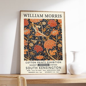 William Morris Poster, William Morris Exhibition Print, William Morris Print, Vintage Wall Art, Floral Print, Vintage Poster, A1/A2/A3/A4