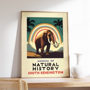 Vintage Museum of Natural History Poster, Lion Art, Retro Museum Print, Vintage Museum Print, Vintage Wall Art, Animal Art Gift, A1/A2/A3/A4