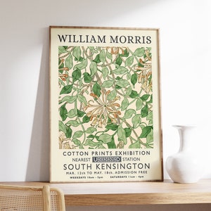 William Morris Poster, William Morris Exhibition Print, William Morris Print, Vintage Wall Art, Floral Print, Vintage Poster, A1/A2/A3/A4