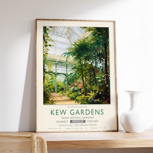 Kew Gardens Druck, London Druck, Botanische Gärten Druck, William Morris Poster, Vintage Wandkunst, Blumenkunst, Vintage Poster, A1/A2/A3/A4