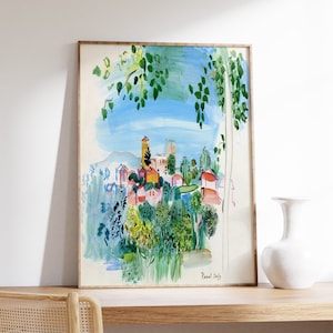 Raoul Dufy Poster, Vernet les Bains, Fauvist Print, Expressionist Art, Fashionable Decor, Floral Wall Art, Scenery & Nature, A1/A2/A2/A3
