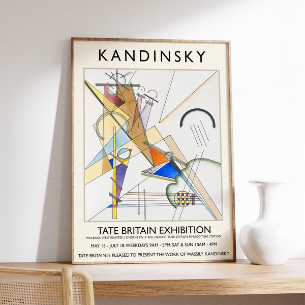 Wassily Kandinsky Exhibition Poster, Gewebe, Wassily Kandinsky Print, Abstract Wall Art Decor, Bauhaus Decor, Gift Idea, A1/A2/A3/A4