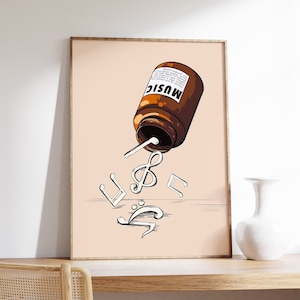 Arte mural musical, impresión artística musical, decoración musical, regalo musical, arte mural, regalo para amantes de la música, regalo para amantes de la música, arte retro, tamaño A1/A2/A3/A4