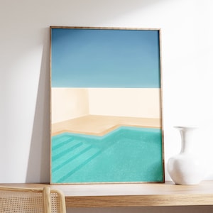 Swimming Pool Wall Art, Swimming Art Print, Swimming Poster, Blue Art Print, Swimming Pool Gift, Summer Art, Swimming Gift, A1/A2/A3/A4