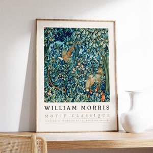 William Morris Poster, William Morris Exhibition Print, William Morris Print, Vintage Wall Art, Textile Art, Vintage Poster, Floral Art