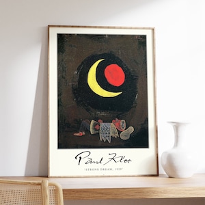 Paul Klee Exhibition Poster, Strong Dream, Paul Klee Art Print, Surrealist Art, Modernism, Cubism, Gift Idea, A1/A2/A3/A4