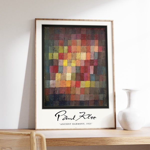 Paul Klee Exhibition Poster, Ancient Harmony, Paul Klee Art Print, Surrealist Art, Modernism, Cubism, Gift Idea, A1/A2/A3/A4