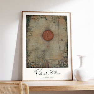 Paul Klee Exhibition Poster, The Edge, Paul Klee Art Print, Surrealist Art, Modernism, Cubism, Abstract Art, Gift Idea, A1/A2/A3/A4