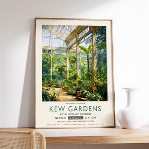 Kew Gardens Druck, London Druck, Botanische Gärten Druck, William Morris Poster, Vintage Wandkunst, Blumenkunst, Vintage Poster, A1/A2/A3/A4