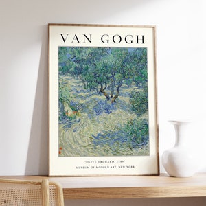 Van Gogh Exhibition Poster, Olive Orchard, Van Gogh Art Print, Wall Art Decor, Floral Garden Art, Gift Idea, A1/A2/A3/A4