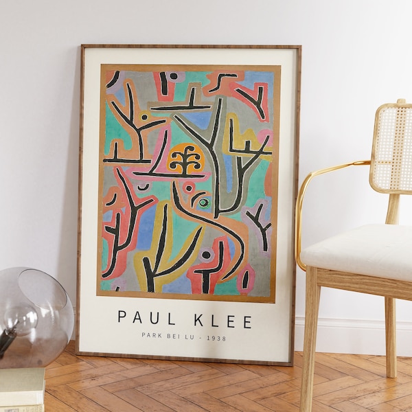 Paul Klee Ausstellungsplakat, Park Bei Lu, Paul Klee Kunstdruck, Musterkunst, Abstraktes Dekor, Grafikdruck, Kunstgeschenk, A1 / A2 / A3 / A4