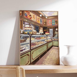 Vintage Patisserie Wall Art, Cafe Print, Food Print, French Bakery Poster, Cakes Poster, Kitchen Decor, Kitchen Poster, Dessert Poster