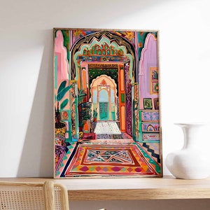 Póster islámico, decoración de Oriente Medio, impresión botánica, arte mural árabe, decoración persa, póster palestino, arte de mezquita, decoración bohemia, regalo musulmán