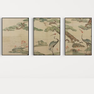 Japanese Set of 3 Floral Posters Asian Japanese Art Prints - Etsy