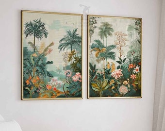 Henri Rousseau Botanische Poster Set, Tropische Dschungel-Wandkunst