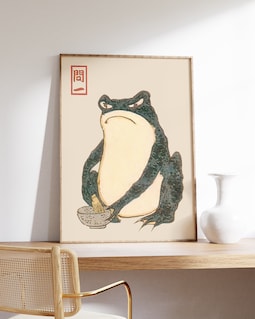 Matsumoto Hoji Art Print, Japanese Frog Poster, Frog, Matsumoto