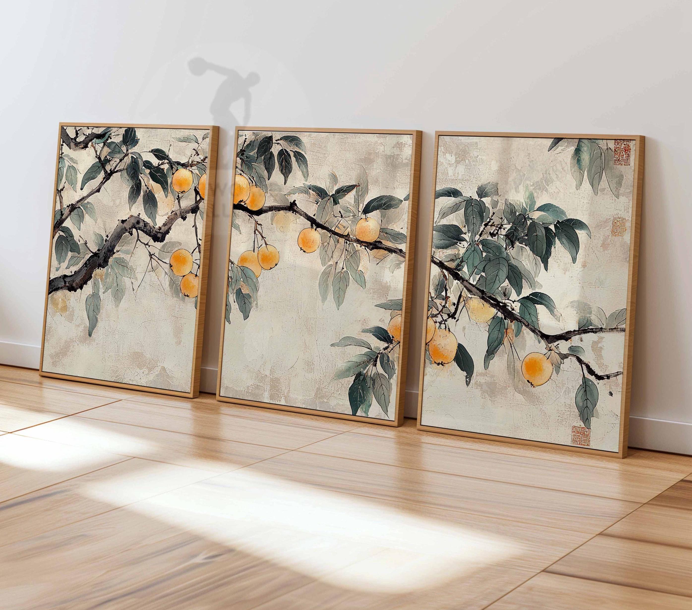 Vintage Orange Tree Prints Set, Rustic Botanical Wall Art - Etsy