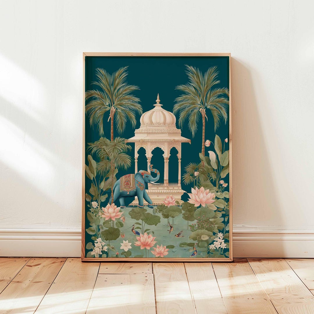 Indian Poster, Pichwai Art Poster, Traditional Hindu Wall Print, Indian ...