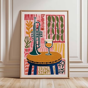 Musical Instrument Poster, Music Wall Art Print, Studio Decor, Music Lover Gift, Vintage Print
