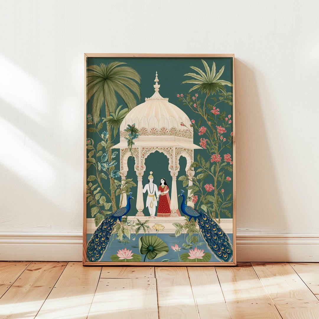 Indian Poster, Pichwai Art Poster, Traditional Hindu Wall Print, Indian ...