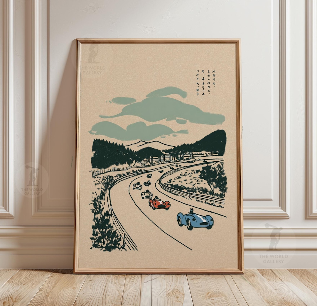 Cars Poaster Vintage Racing Car Poster | Classic Motorsport Wall Art | Retro ...