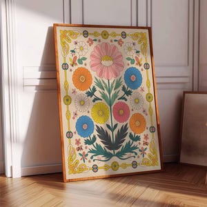 Vintage mexikanische Poster, mexikanische Drucke, mexikanische Dekoration, traditionelles lateinisches Dekor, Blumendruck, Botanische Wandkunst, Tropischer Druck, lateinische Kunst