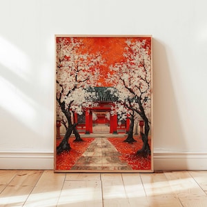 Kirschblüten Poster, Sakura Wandkunst, Japan Poster, Blumendruck, Japanische Baum Dekoration, Natur Kunst Geschenk Druck