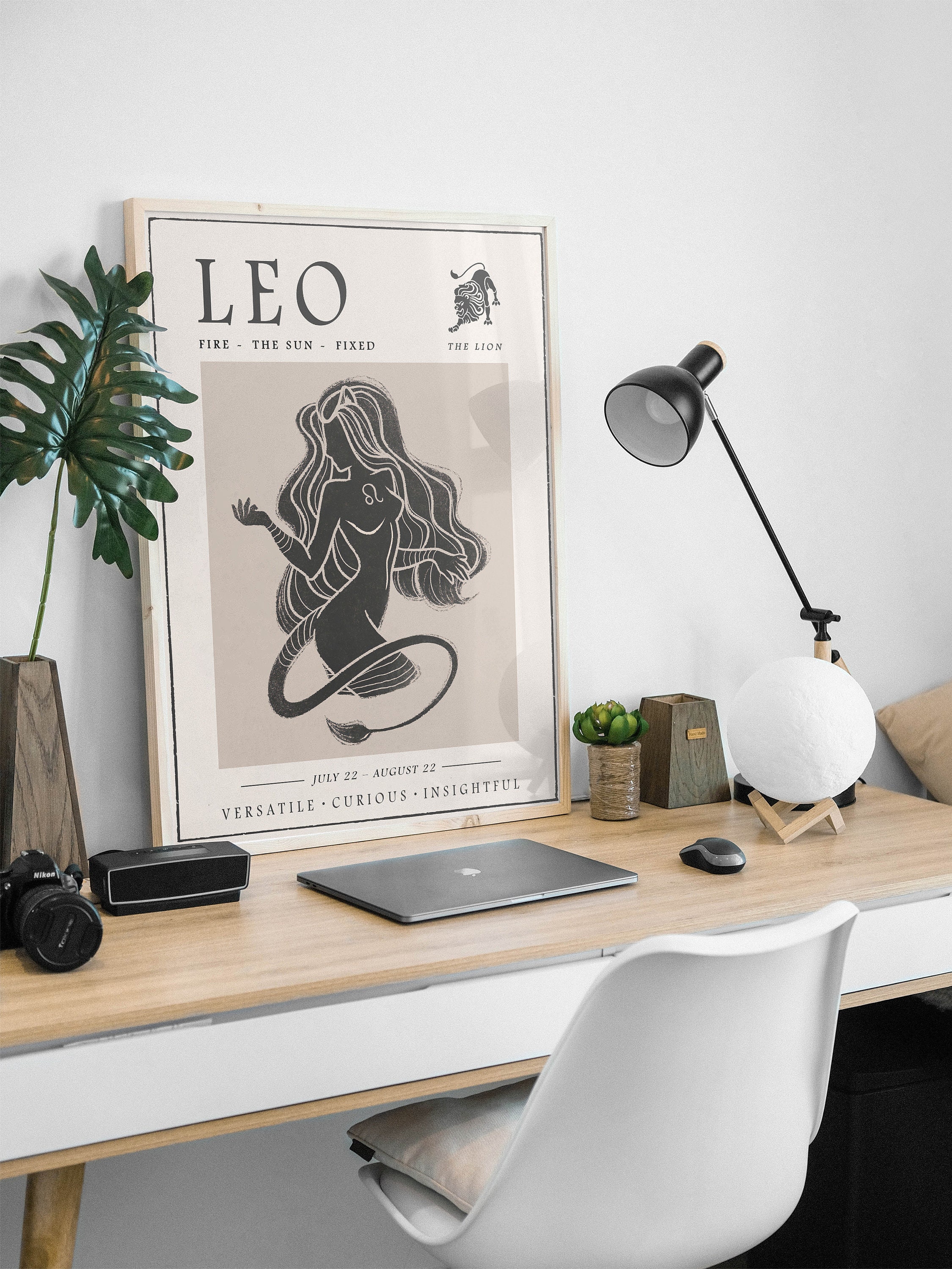 Star Sign Poster Leo Star Sign Print Birthday Gift Zodiac - Etsy