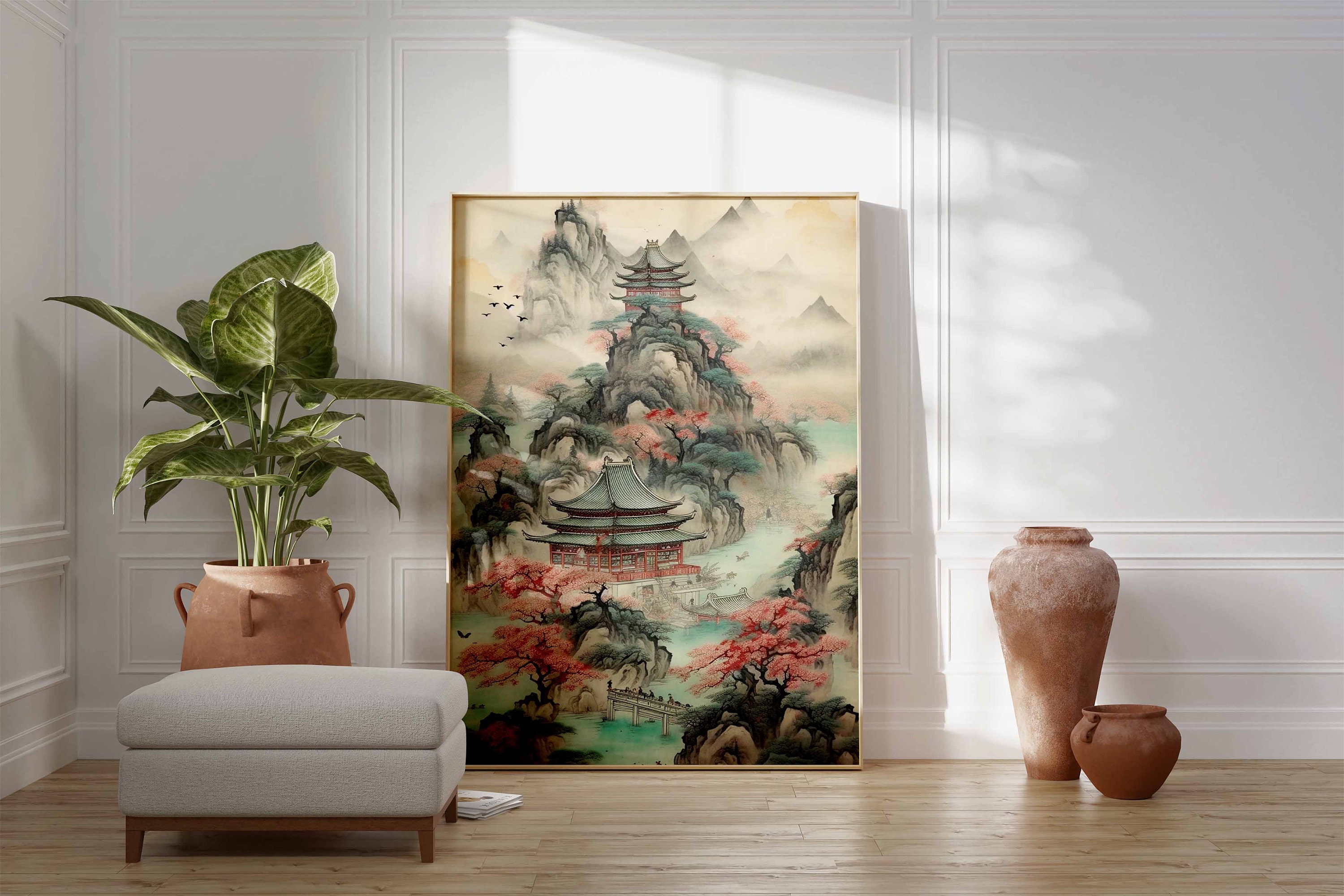 Discover Chinese Vintage Poster, Chinese Art, Vintage Art, Oriental Art, Chinese Print, Asian Decor, Landscape Art, Floral Art, Gift Idea