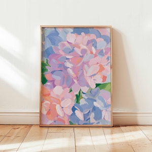 Hydrangea Poster, Botanical Wall Art, Flower Print, Hydrangea Decor, Nature Poster, Floral Artwork, Hydrangea Prints, Bloom Wall Decor