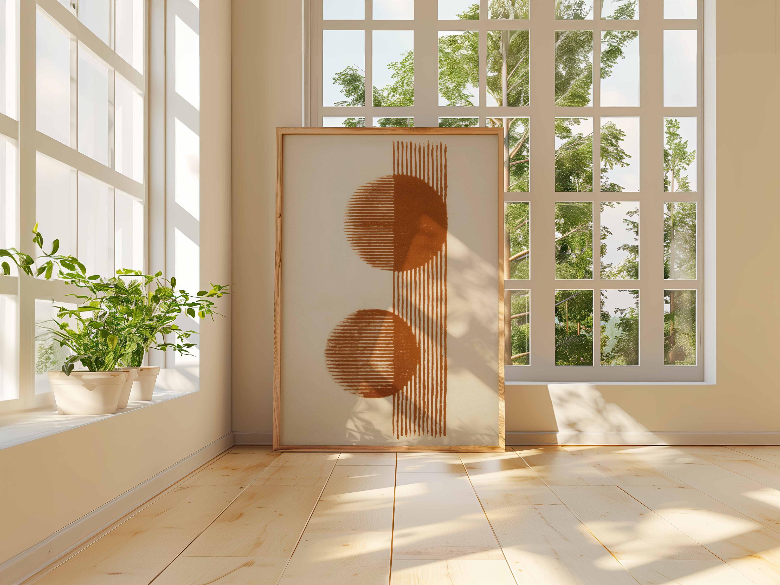 Mid Century Modern Wall Art | Geometric Abstract Poster | Minimalist ...