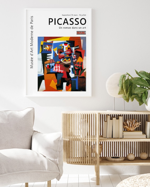 Picasso Exhibition Poster, Cubism Print, Abstract Art Poster
