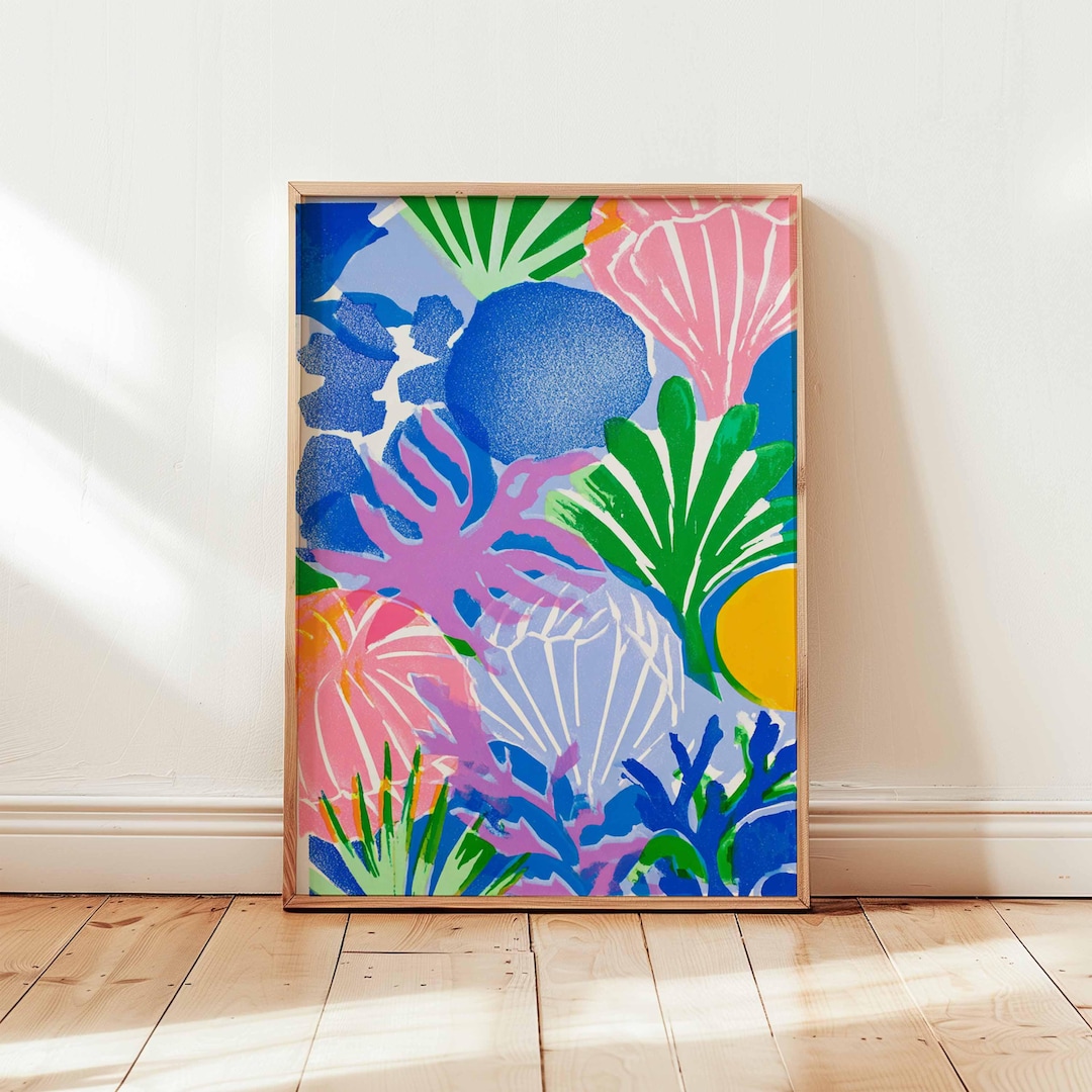 Riso Poster, Risograph Art Print, Colorful Riso Wall Art, Modern ...