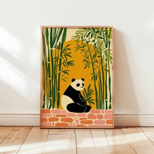 Panda Print, Cute Animal Poster, Panda Wall Art, Nursery Decor Print, Wildlife Poster, Panda Bear Gift