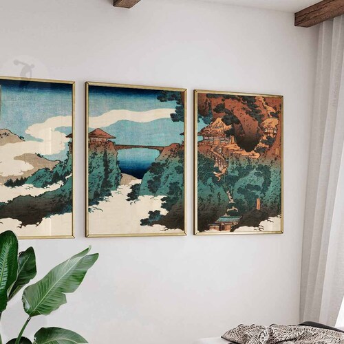 Artfulprints Poster Japandi landscape - A4 21x29.7 cm - Meerkleurig – vtwonen