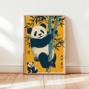 Panda Print, Cute Animal Poster, Panda Wall Art, Nursery Decor Print, Wildlife Poster, Panda Bear Gift