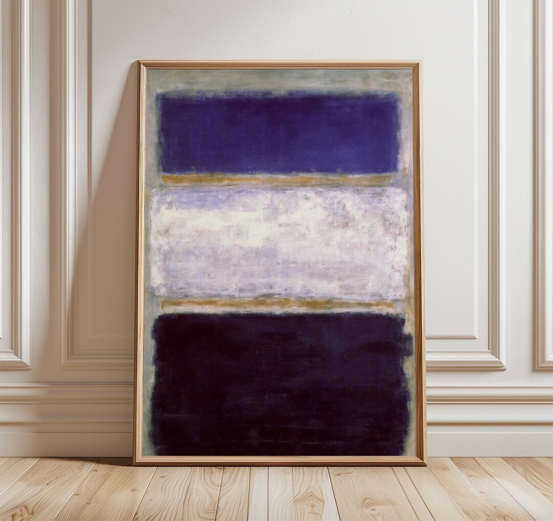 Abstract Blue Color Field Poster, Modern Wall Art Print, Mid Century ...