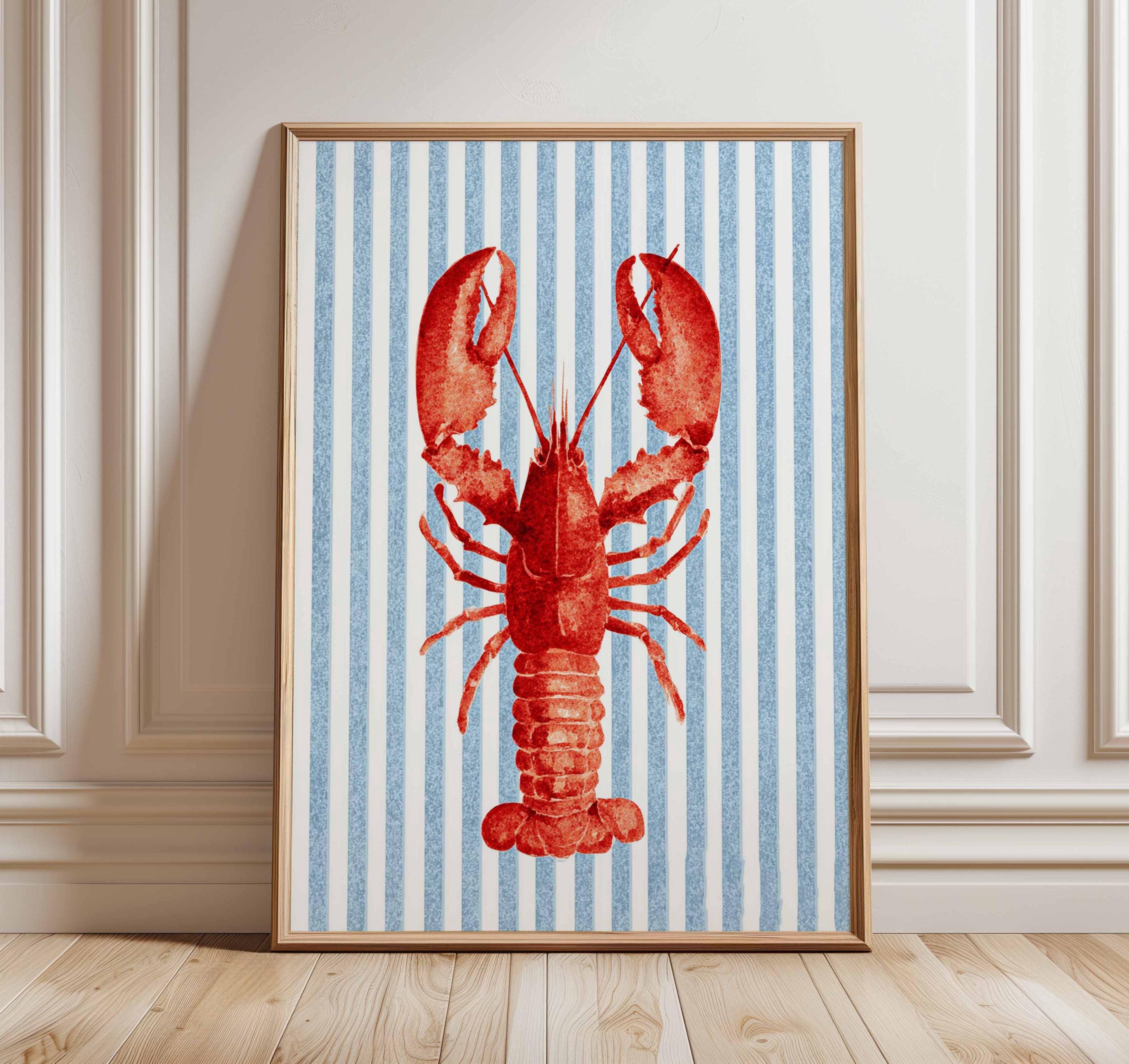 ロブスター標本 木製フレーム付き Lobster poster - Etsy 日本