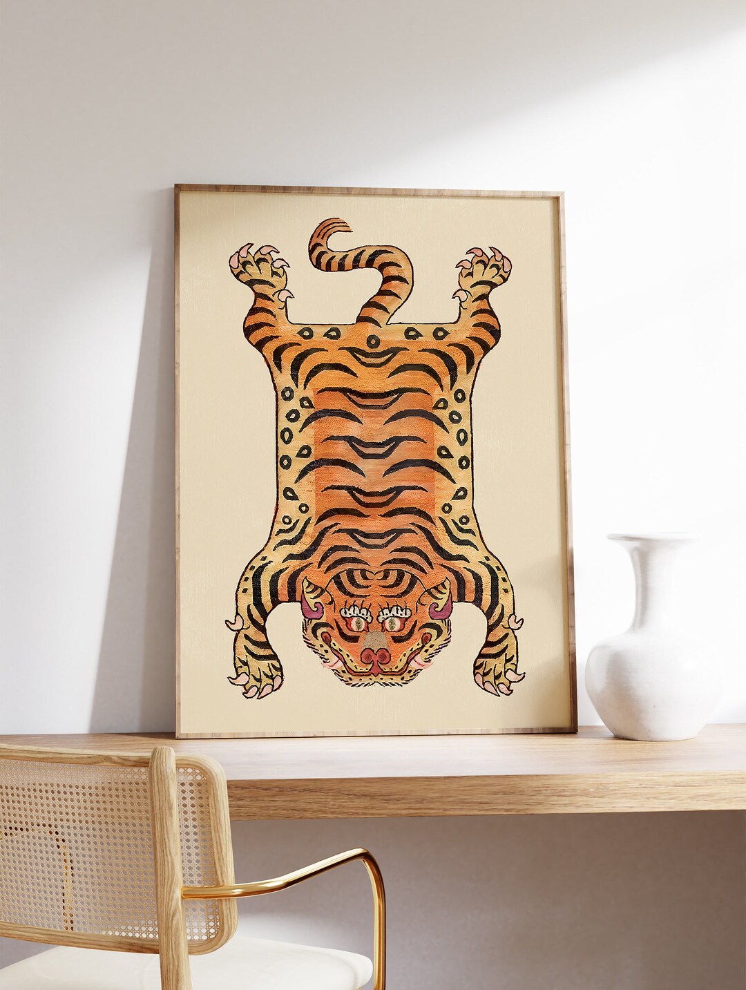 Vintage Tiger Print, Vintage Advertising Poster, Animal Art, Animal ...