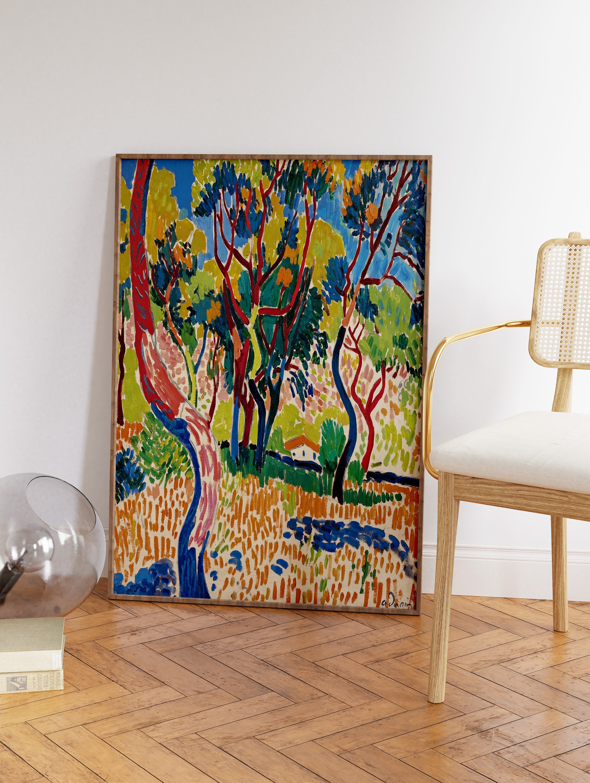 Andre Derain Print, Fauvist Arbres à Collioure, Expressionist Wall Andre Derain Print, Fauvist Arbres à Collioure, Expressionist Wall