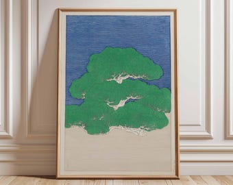 Japanese Tree Print, Vintage Botanical Art, Oriental Decor