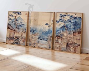 Japanese Art Set of 3 Poster | Exhibition Print | Museum Wall Art