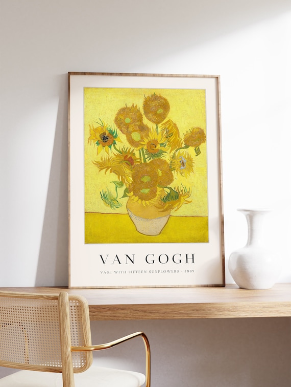 ゴッホのひまわりのアートプリント、有名な花の絵画 - Etsy 日本