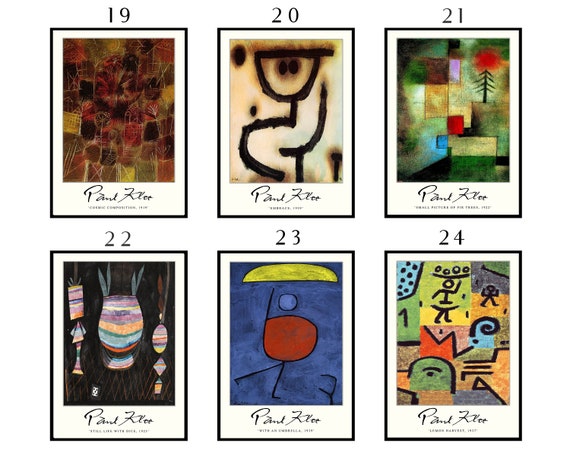 Paul Klee Art Print Set, Vintage Modern Art, Surrealist Decor - Etsy