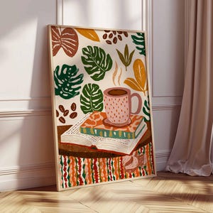 Espresso-dekorationstryck, modern kaffeposter, köksväggkonst bild 4